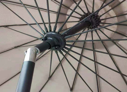 Sombrilla redonda inclinable SAÏGON 2.5m taupé - 231009