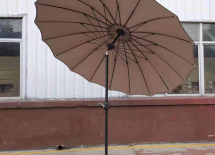 Sombrilla redonda inclinable SAÏGON 2.5m taupé - 231009