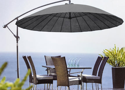 Sombrilla redondo descentrado 2,7m SAIGÓN gris - 233011