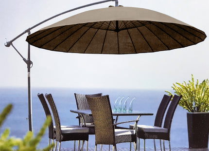 Sombrilla redondo descentrado 2,7m SAIGÓN taupé - 233012