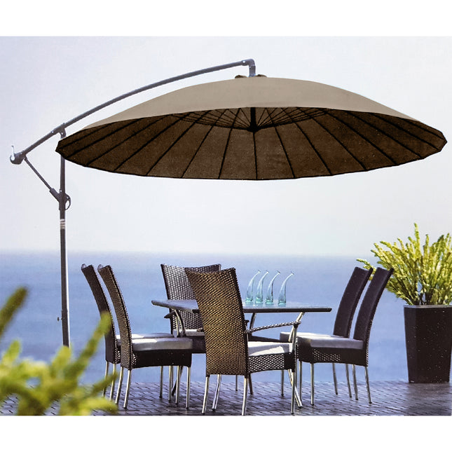 Sombrilla redondo descentrado 2,7m SAIGÓN taupé - 233012
