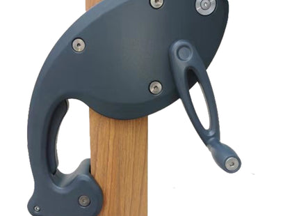 Sombrilla VARANGUE de aluminio estilo madera 3x3m rotatorio gris - 233018