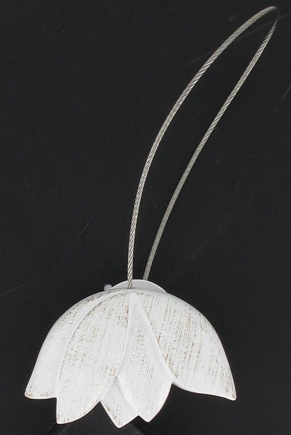 Abrazadera TULIP magnético de resina blanco/dorado - 2894101