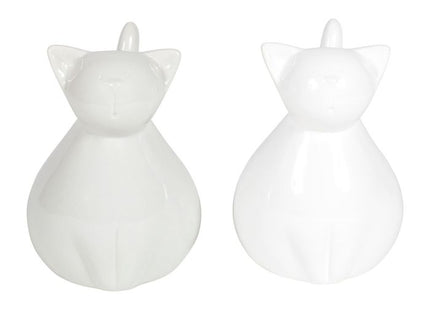 Gato de cerámica 2 opciones en blanco y gris - 32093