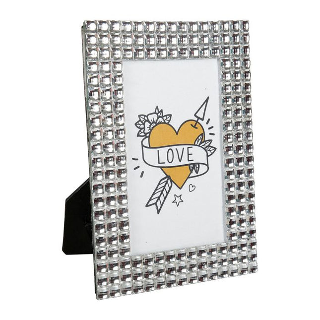 Porta retrato "Diamant" 15x21cm plateado - 32096