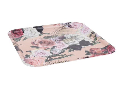 Bandeja cuadrada de melamina "Rosa" 33x33cm - 33176