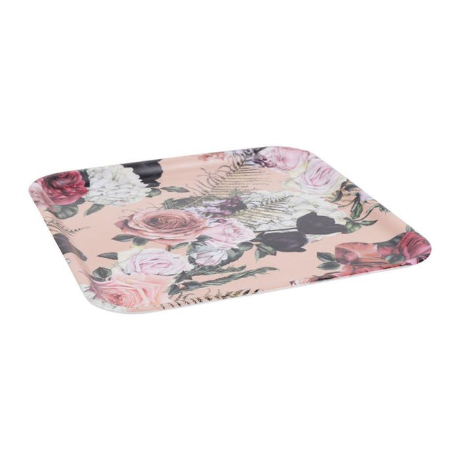 Bandeja cuadrada de melamina "Rosa" 33x33cm - 33176