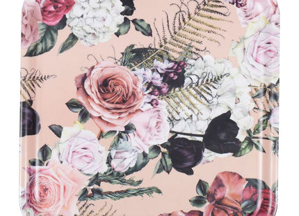 Bandeja cuadrada de melamina "Rosa" 33x33cm - 33176