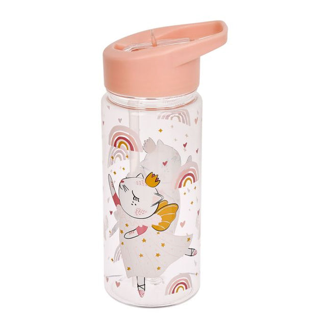 Termo de plástico infantil "Gato" rosa - 34985