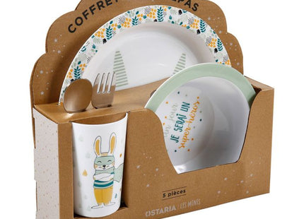 Set de comida infantil "Conejo" 5 piezas - 34995