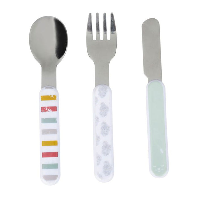 Set de cubiertos infantiles en plástico e inox - 34997