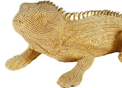 Lagarto de arena en resina dorada L31cm - 35275