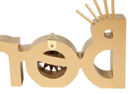 Palabra decorativa "Bonheur" de madera 34x10cm - 35329