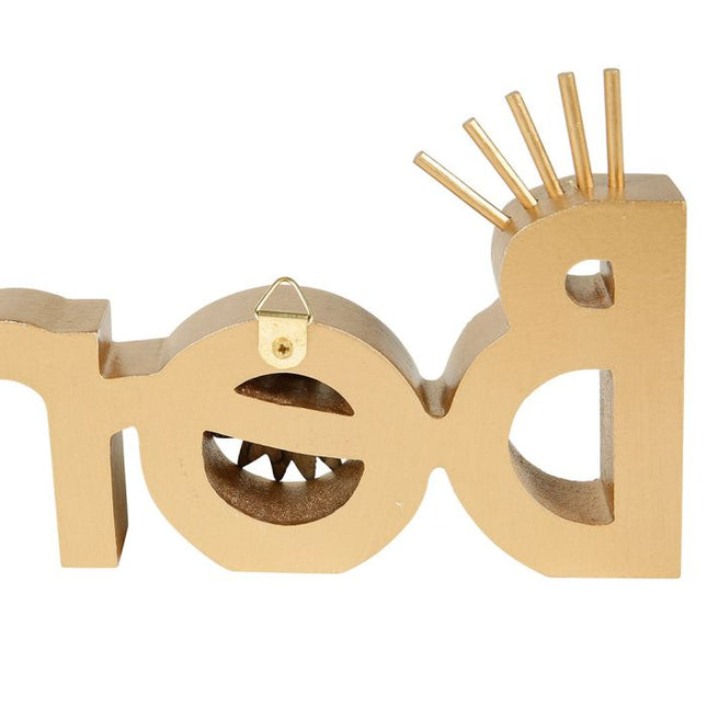 Palabra decorativa "Bonheur" de madera 34x10cm - 35329