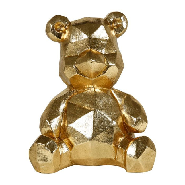 Oso decorativo de resina dorada A38cm - 35780