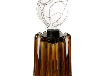 Velador a pilas de cristal dorado "Oblong" - 35839