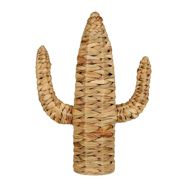 Cactus decorativo de jacinto de agua y ratán A40cm - 35849