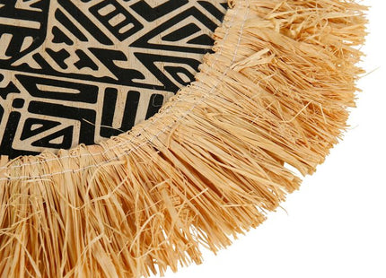 Deco pared "Nairobi" de madera y rafia x3 - 36101