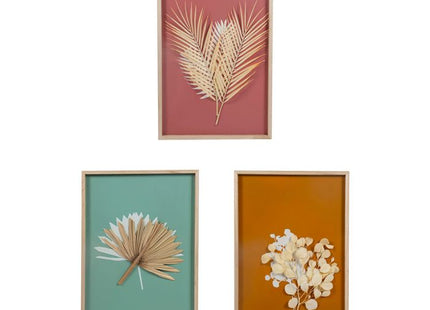 Deco pared con flores secas 40x60cm - 36102