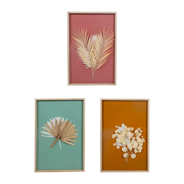 Deco pared con flores secas 40x60cm - 36102