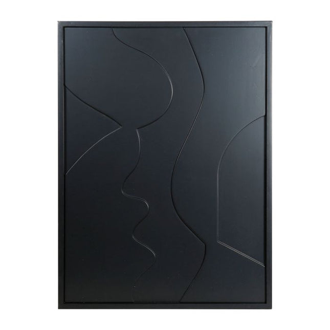 Deco pared "Malawi" MDF negro 45x60cm - 36105