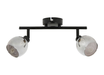 Aplique "Luna" de metal negro 2 ABJ de vidrio - 36210