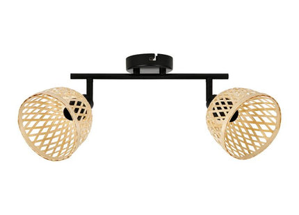 Aplique "Hanoi" de bambú y metal negro 2 ABJ - 36216