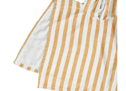 Salida de baño  de felpa con rayas color arena - 36316