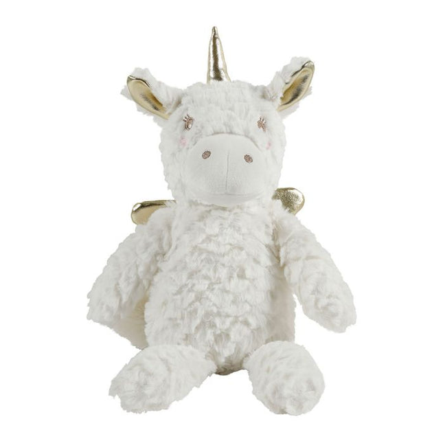 Peluche "Unicornio alado" en blanco y dorado A491cm - 36332