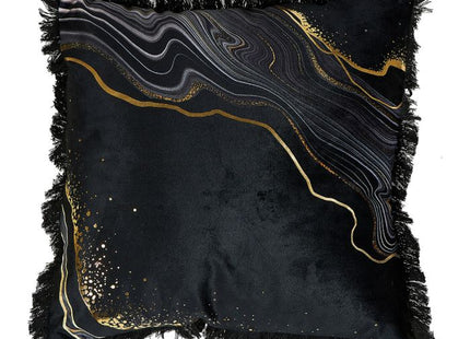 Almohada "Marbre" negro cuadrado 40x40cm - 36367