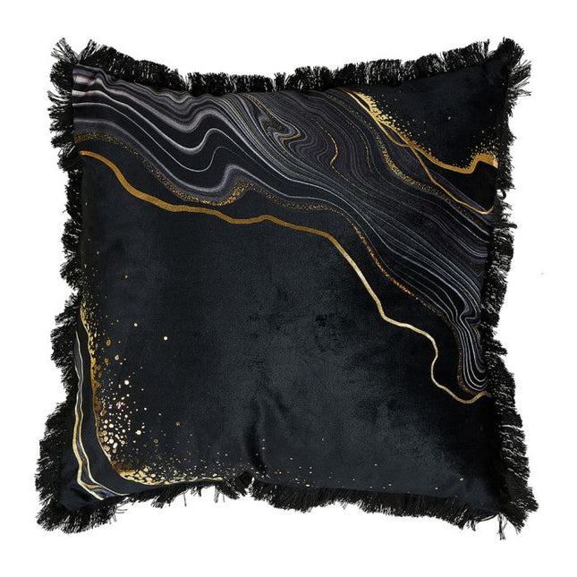 Almohada "Marbre" negro cuadrado 40x40cm - 36367