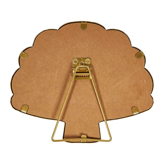 Espejo "Coquillaje" dorado - 36375