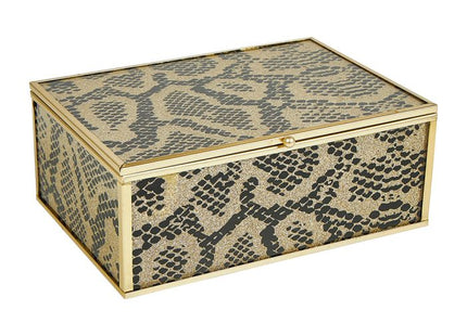 Caja de joyas "Python" dorado - 36376