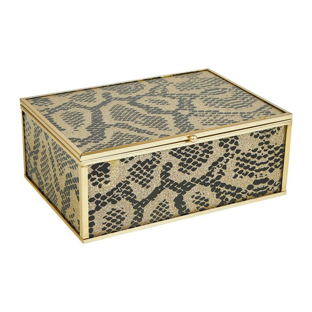 Caja de joyas "Python" dorado - 36376
