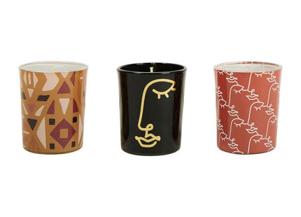 Set de 3 velas "Terra" contemporáneas - 36442
