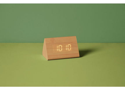 Reloj despertador digital "Wake Up" beige MDF -  36767