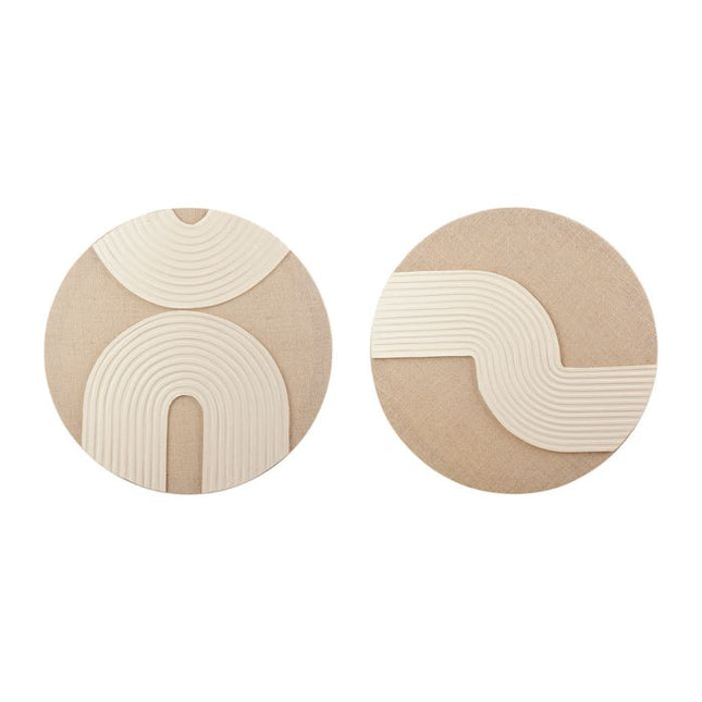 Deco pared "Séisme" de yute natural 50cm - 36885