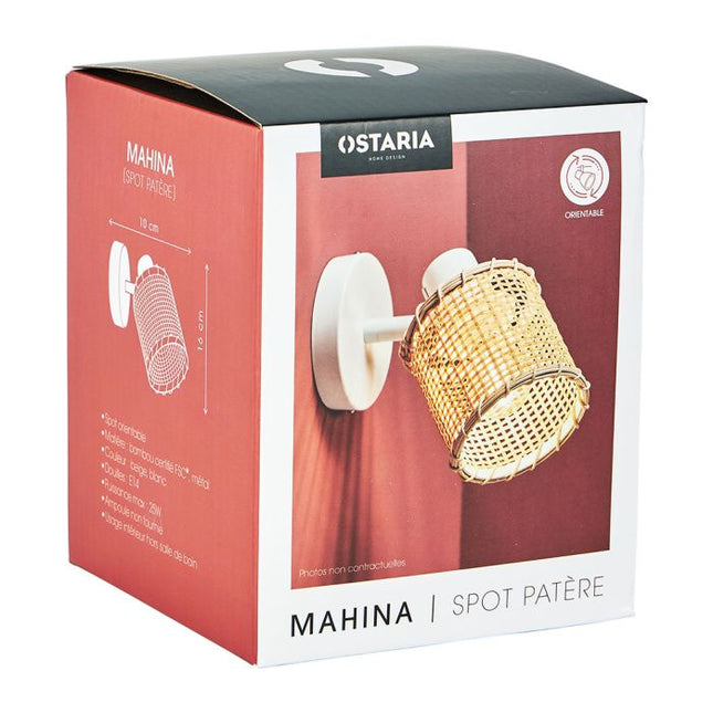 Aplique "Mahina" de bambú natural y metal 1 ABJ - 36980