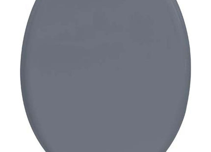 Tapa de inodoro de madera gris mate con kit de fijación - 4101180