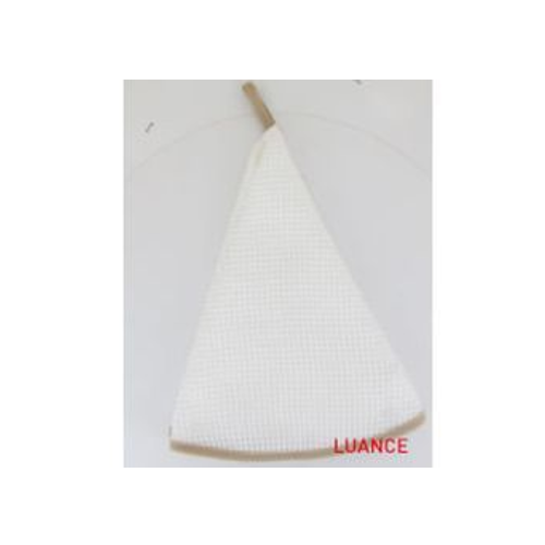 Toalla nido de abeja "Maya" 60cm de algodón blanco/beige - 4350001