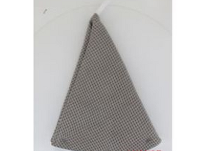 Toalla nido de abeja "Maya" 60cm de algodón topo/blanco - 4350063