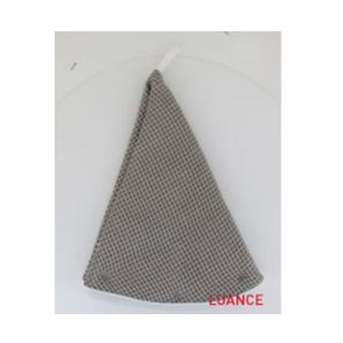 Toalla nido de abeja "Maya" 60cm de algodón topo/blanco - 4350063