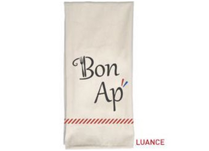 Paño de cocina Jacques 50x70cm de algodón crudo "Bon Ap" - 450111030