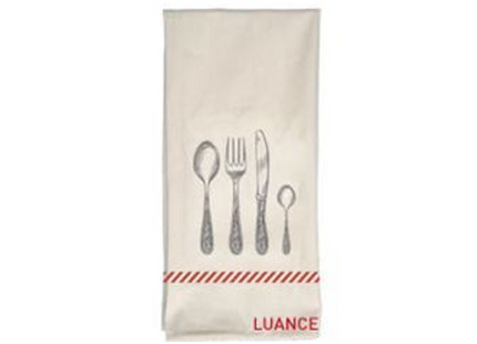 Paño de cocina Jacques 50x70cm de algodón crudo "Couverts" - 450111032