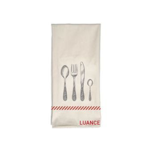 Paño de cocina Jacques 50x70cm de algodón crudo "Couverts" - 450111032