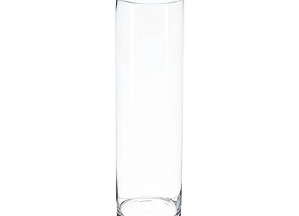Jarrón cilíndrico de cristal, 50 cm de altura - 550724506
