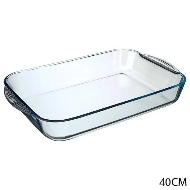 Plato rectangular de cristal 40x25x6cm - 59124