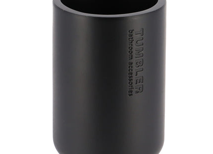 Vaso para cepillos de dientes de resina color negro mate - 61101237