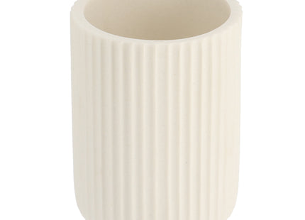 Vaso de baño resina "Strié" blanco - 61103100