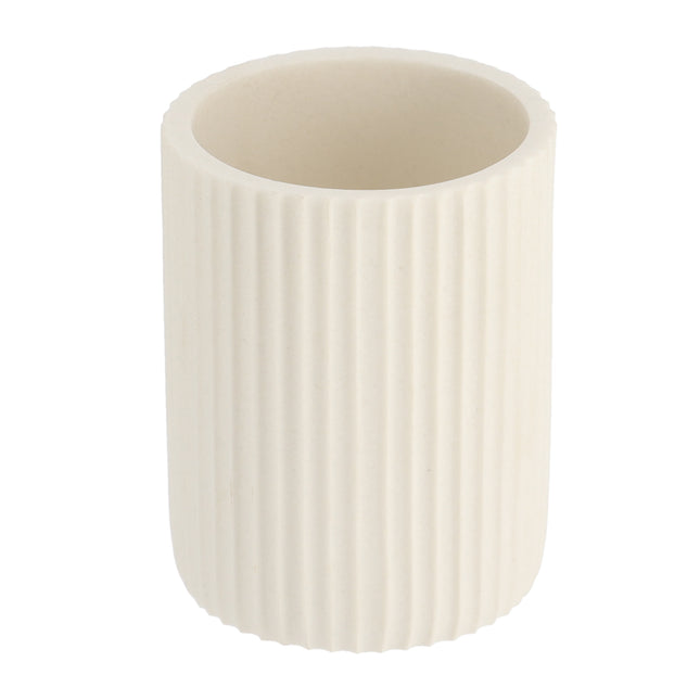 Vaso de baño resina "Strié" blanco - 61103100